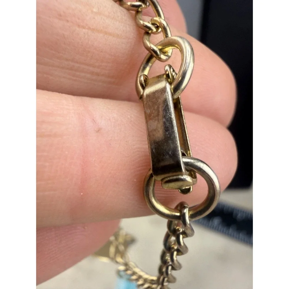Vintage Souviner Charm Bracelet‎ Gold Tone Glacier Bay Alaska 6
